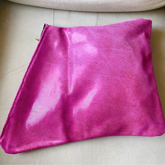 Reptile Embossed Leather Clutch - Picture 2 of 6